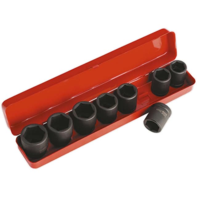 Loops 8 Piece PREMIUM Impact Socket Set - 3/4" Sq Drive - High Torque - Chromoly Steel Metallics