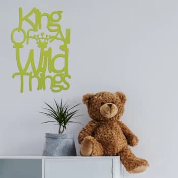 King - Green Green Decorative Wooden Wall Accessory