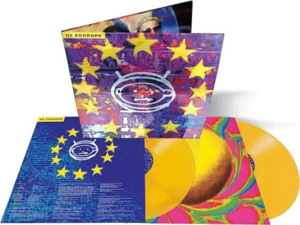 U2 Zooropa - 30th Anniversary Yellow Vinyl - Foil Metallic Cover - Sealed 2023 UK 2-LP vinyl set 5599259
