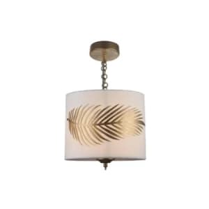 Farn Cylindrical Ceiling Pendant Lamp Gold, 1 Light, E14