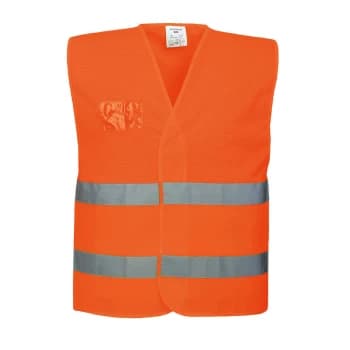Portwest Class 1 Half Mesh Hi Vis Waistcoat Orange 4XL / 5XL