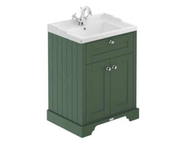 Old London Floor Standing Vanity Unit With Ceramic Basin, Traditional Bathroom Vanity Unit With Soft Close Doors