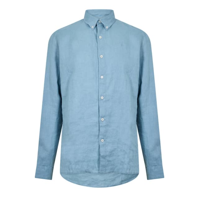 Timberland Mens Mill Brook Linen Leaf Green Long-Sleeve Plain Shirt Citadel male S