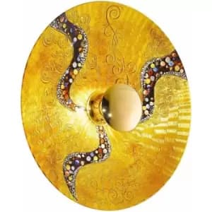 Design wall light luna Gold 24 Carats 1 bulb Diameter 89cm Gold Kiss