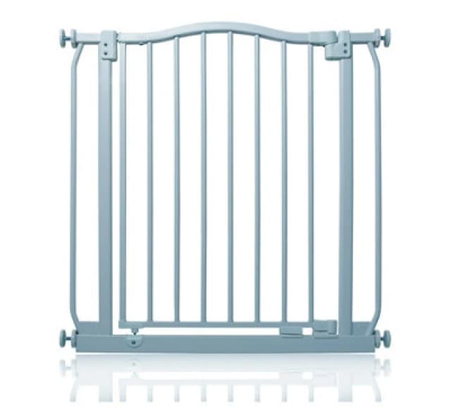 Safetots Curved Top Safety Gate, 71Cm - 80Cm, Matt Grey, Pressure Fit Stair Gate