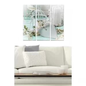 MDF74131915 Multicolor Decorative MDF Painting (3 Pieces)