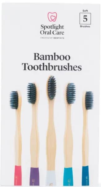 Spotlight Oral Care Bamboo Toothbrush 5Pcs