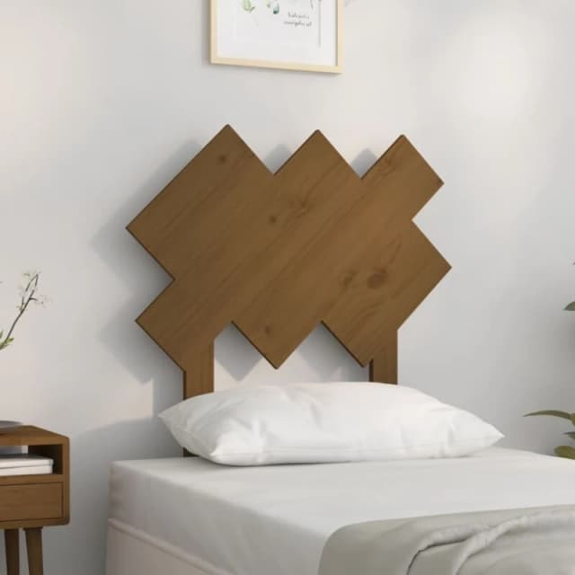Vidaxl Bed Headboard Honey Brown 72.5X3X81cm Solid Wood Pine, Brown 819198