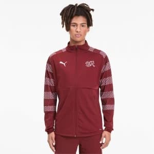 PUMA Suisse Mens Stadium Jacket, Pomegranate, size X Large, Clothing