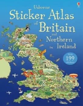 Usborne Sticker Atlas of Britain and Northern Ireland by Colin King Paperback