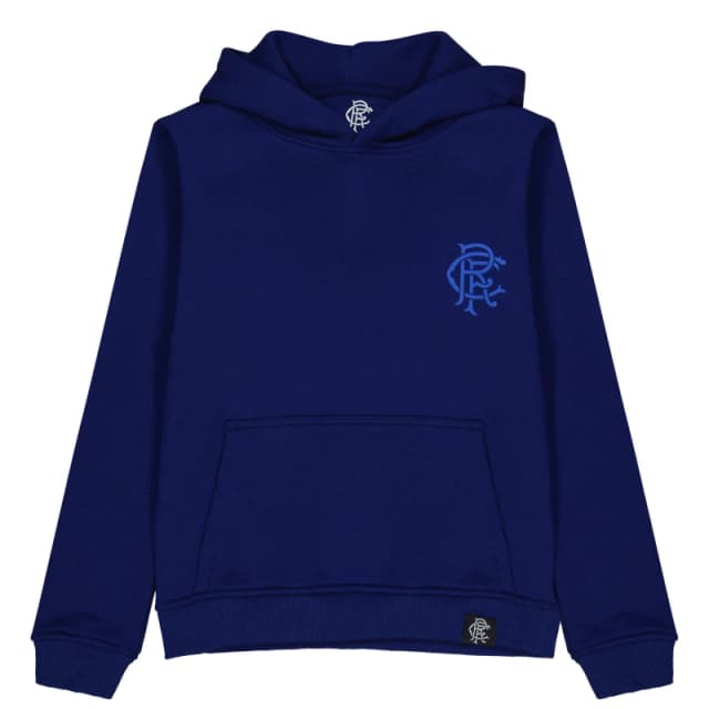 Castore Rangers Mono Over the Head Hoodie Childrens - Blue Blue 7 - 8 Years