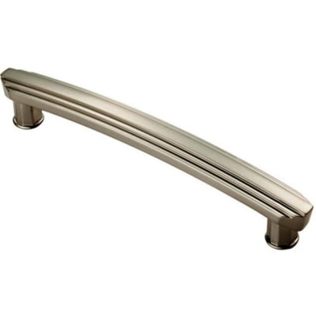 Loops Ridge Design Curved Cabinet Pull Handle 160mm Fixing Centres Satin Nickel Metallics unisex