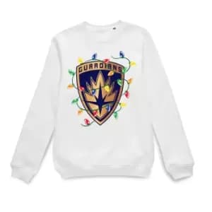 Marvel Festive Crest Christmas Jumper - White - S