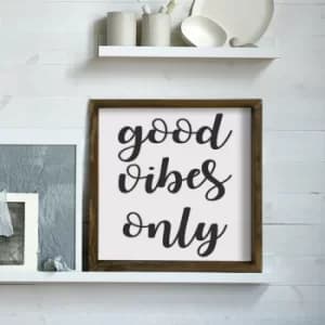 KZM337 Brown White Black Decorative Framed MDF Painting