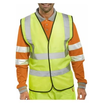 BSEEN EN ISO 20471 VEST S/YELL XL (BULK PAC OF 100 VESTS ) - Hi Vis - Beeswift