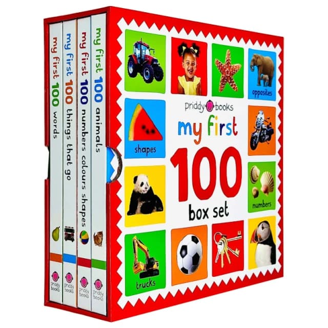 Roger Priddy My First 100 4 Books Collection Box Set (First 100 Words, Numbers Colors Shapes, First 100 Animals & First 100 things that Go) Roger Prid