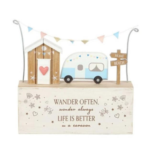 Something Different Something Different Wander Often Wooden Caravan Ornament Multi One Size Unisex 5063703815918