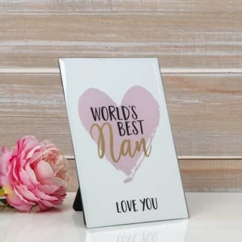Mirror Glass Plaque - World's Best Nan