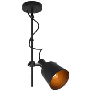 Lucide QUINNY - Tall Ceiling Spotlight - 1xE27 - Black