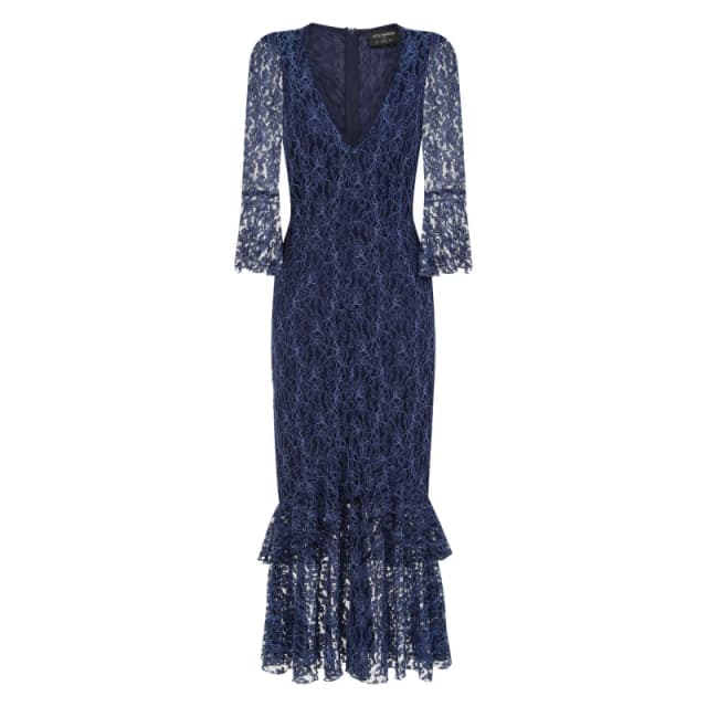 Little Mistress Womens Maxi Dress Navy female 10 (S)