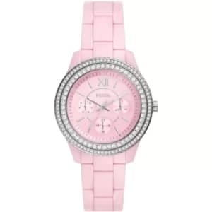 Ladies Fossil Stella Multifunction Pink Castor Oil Watch