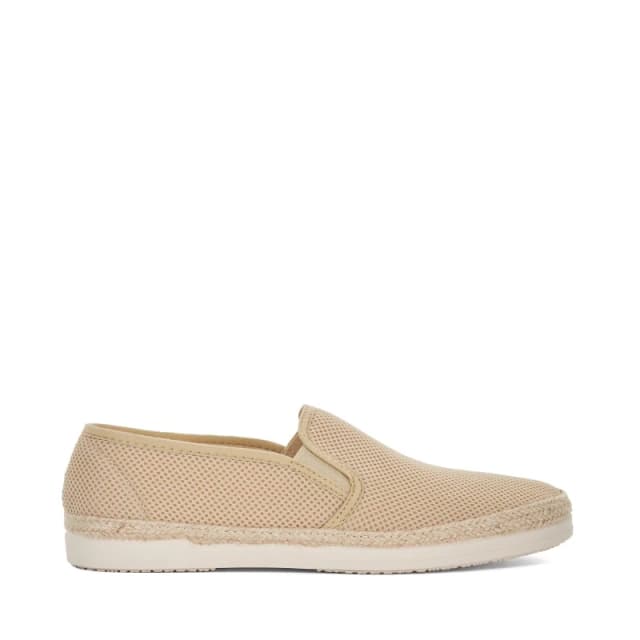Dune London Mens Ferdo Canvas Slip On Espadrilles Beige male 7 (41)