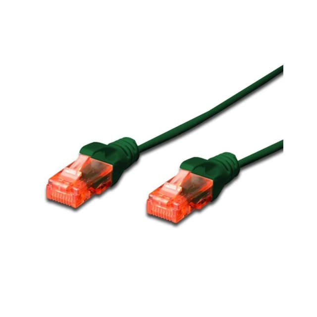 FDL SLIM 0.25M CAT.6 UTP LSZH PATCH CABLE - GREEN (SNAGPROOF)