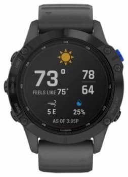 Garmin Fenix 6 Pro Solar Black With Slate Grey Rubber Watch