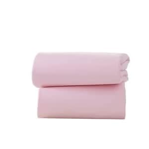 Clair de Lune Pack of Two Fitted Moses Sheets - Pink