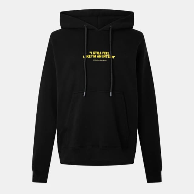 Off White Mens Intern Skate Cotton Long Sleeve Hoodie Black male XXS