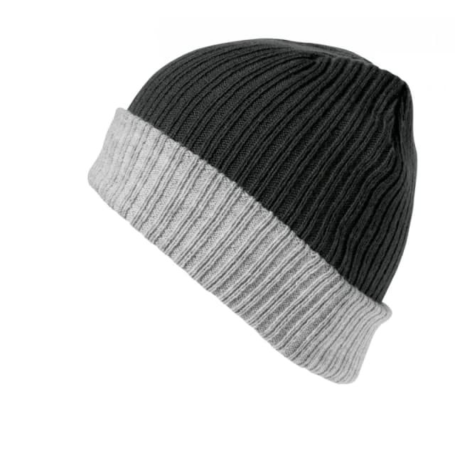 Result Result Men Winter Essentials Double Layer Knitted Hat in Black One Size Male 5057080699568