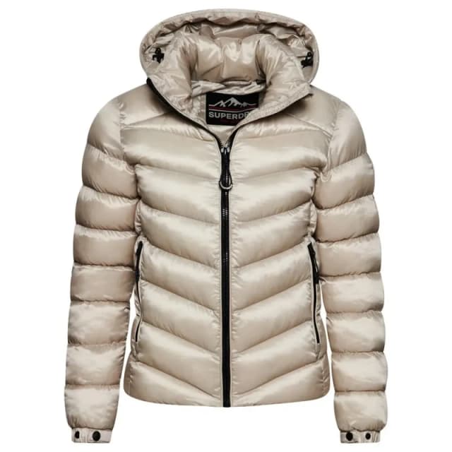 Superdry Womens Puffer jacket Superdry Everest Beige Female XS