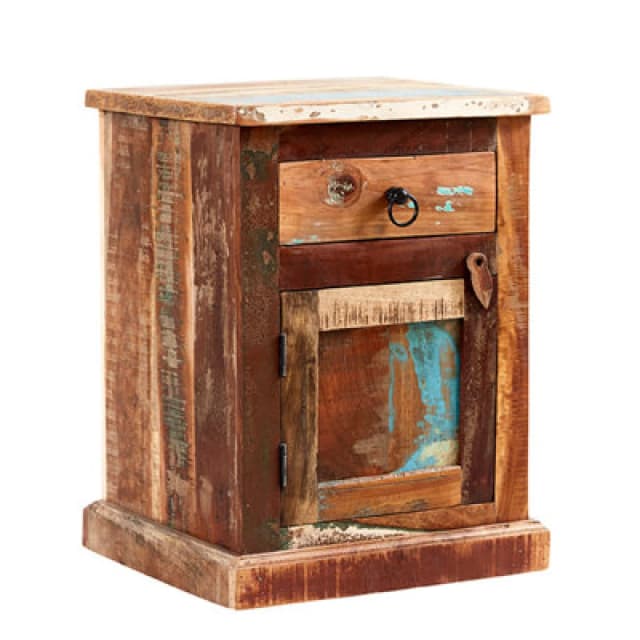 Indian Hub Coastal Bedside Table