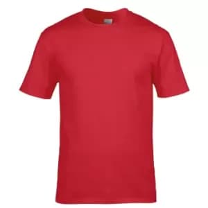 Gildan Mens Premium Cotton Ring Spun Short Sleeve T-Shirt (M) (Red)