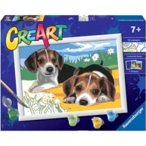 Ravensburger CreArt Paint By Numbers Kit - Jack Russell Puppies
