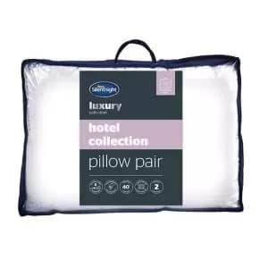 Silentnight Luxury Hotel Medium Hypoallergenic Pillow, Pair Of 2 White