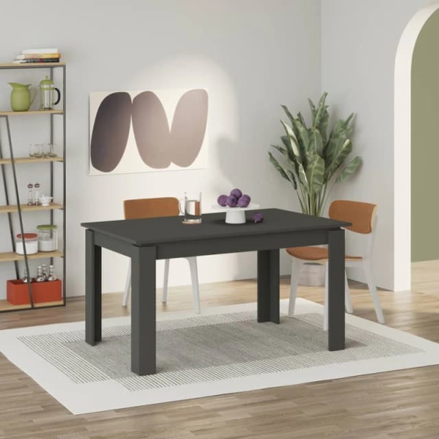 Decortie Tolmen' Extendable Dining Table 120cm 4 Seater in Dark Grey Size: 2 Pack Dark Grey Unisex 2 Pack