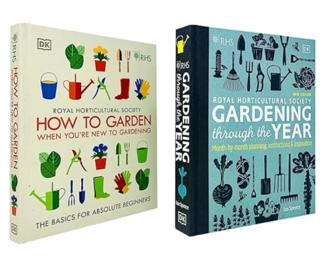 RHS How To Garden When You're New & RHS Gardening Through the Year 2 Books Set The Royal Horticultural Society & Ian Spence Books