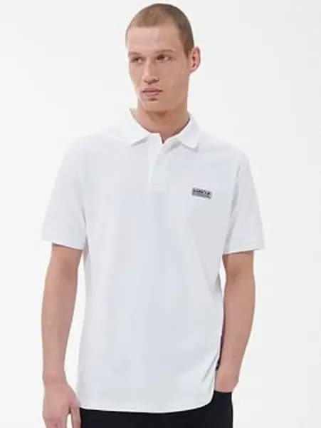 Barbour International International Essential Pique Tailored Polo Shirt - White