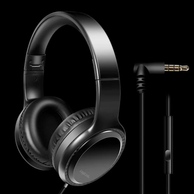 LogiLink Headset Stereo. 1x 3.5mm. over ear. black