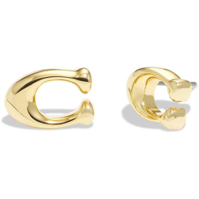Coach COACH BUBBLE C STUD EARRINGS GOLD female One Size