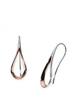 Skagen Kariana Rose Gold Open Teardrop Ladies Stud Earrings