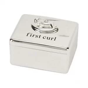 Bambino Silverplated First Curl Keepsake Box