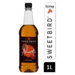 Sweetbird Amaretto Coffee Syrup 1litre Plastic NWT4176