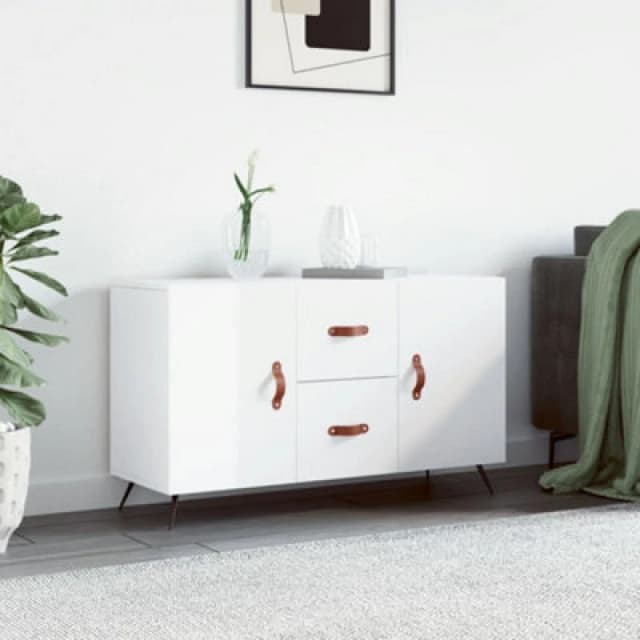 VIDAXL Sideboard High Gloss White 100x36x60cm Engineered Wood Vidaxl 828142