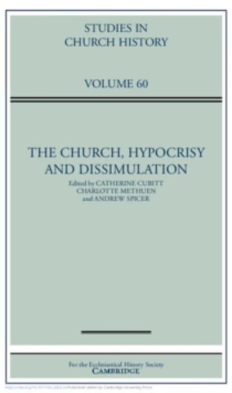 The Church, Hypocrisy and Dissimulation: Volume 60 Hardback