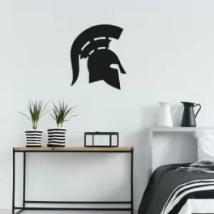Helmet Black Decorative Metal Wall Accessory