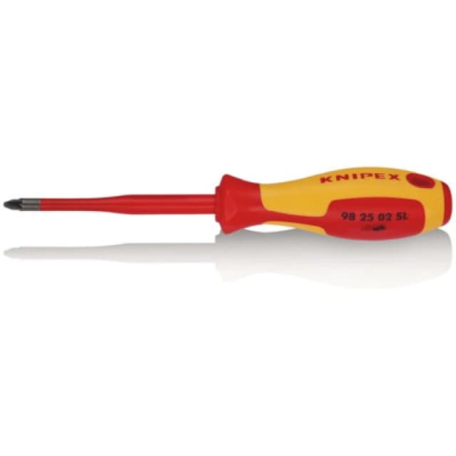 Knipex 98 25 02 Sl Vde Insulated Pozidriv Screwdriver, Pz2 X 100mm - Slim 72474