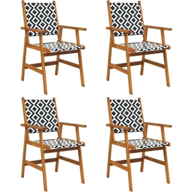VIDAXL Garden Chairs 4 pcs Solid Acacia Wood Vidaxl 8720286853023