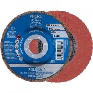PFERD 67654115 POLIFAN-serrated washer PFF115A-COOL 40 SG INOX + ALUMINUM Diameter 115mm 10 pc(s)